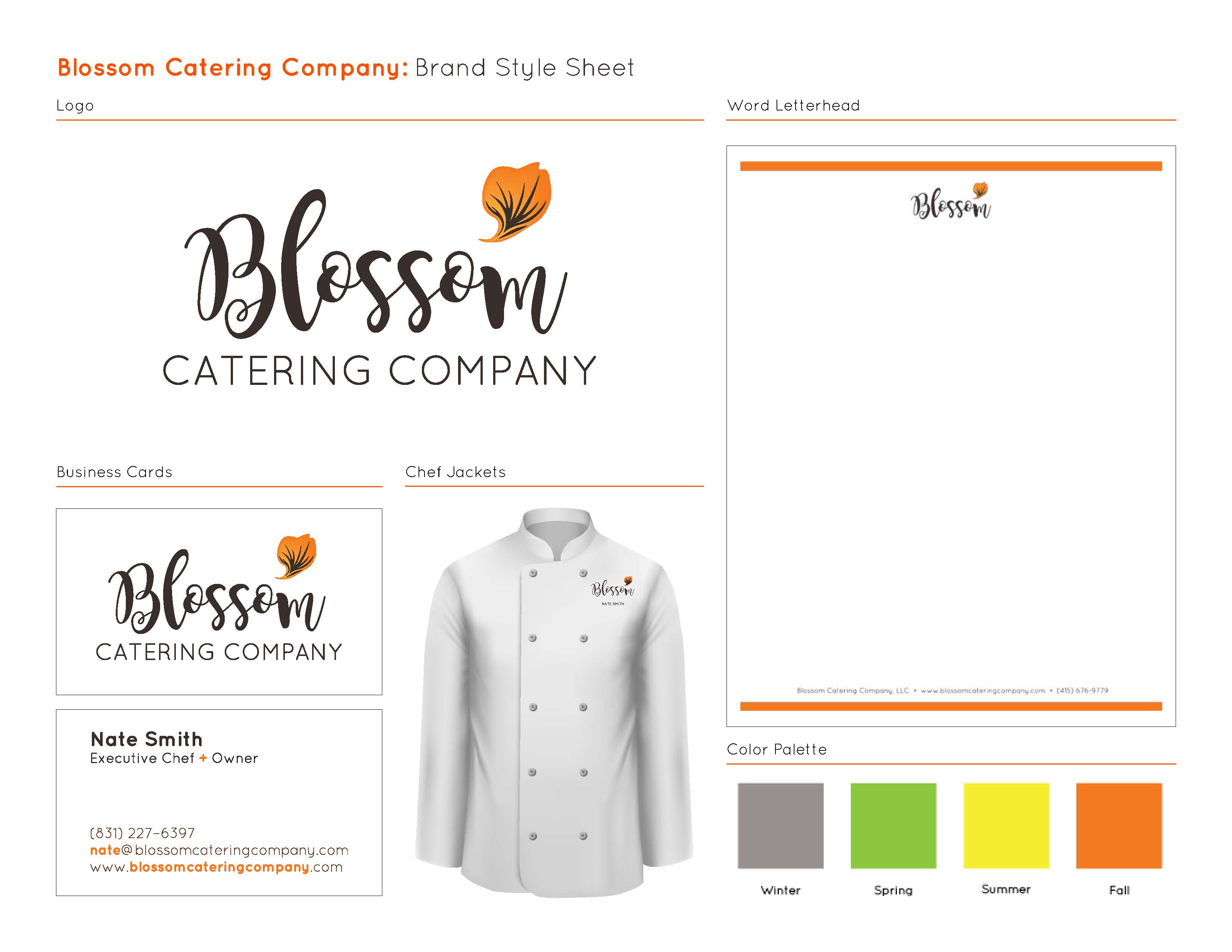 Blossom Catering Company Branding