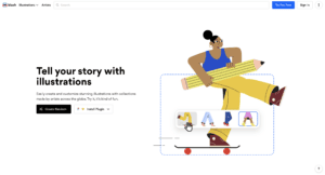 Blush illustration library homepage