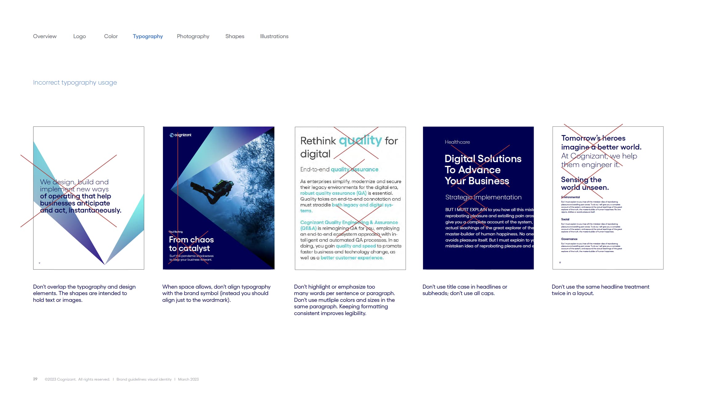 Cognizant Typography usage