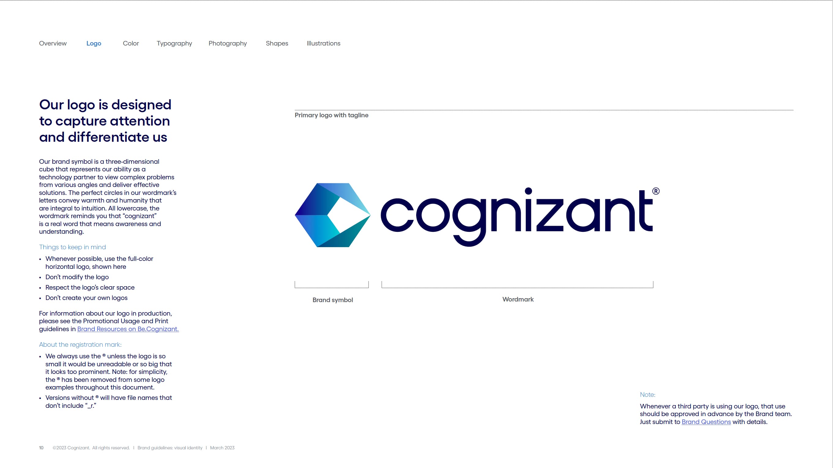 Cognizant trademark usage
